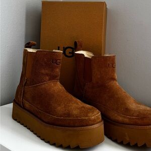 UGG Chestnut Suede Ankle Boots